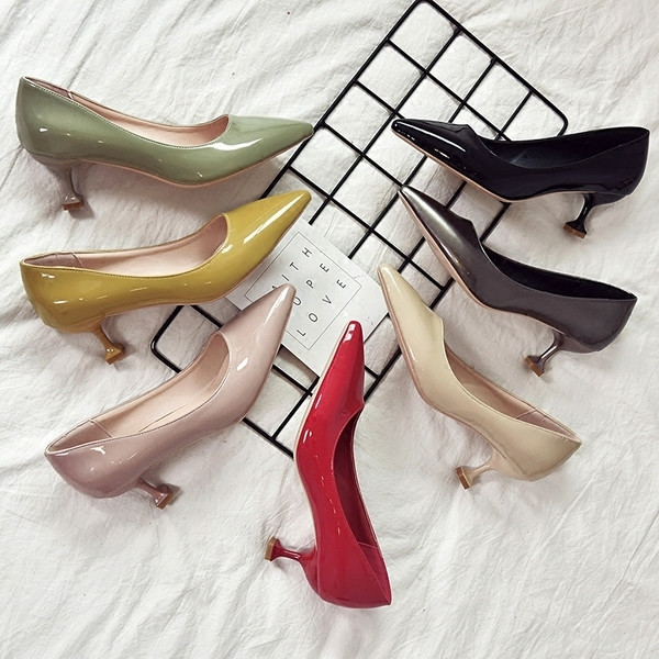 Pantofi eleganti de dama cu toc jos - mai multe culori