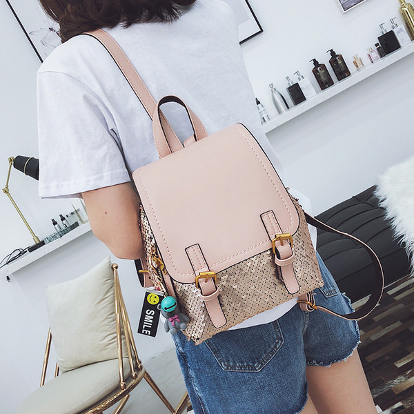 Rucsac mic de dama elegant cu paiete in trei culori