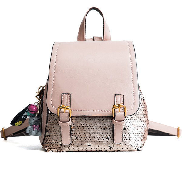 Rucsac mic de dama elegant cu paiete in trei culori