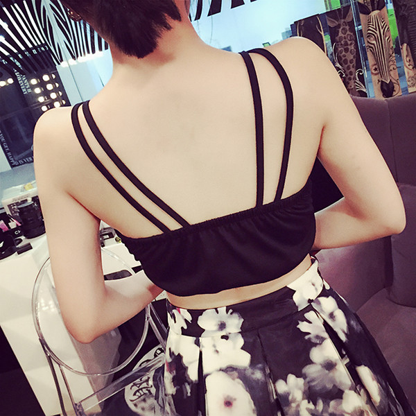 Top de dama cu dungi incrucisate in doua culori