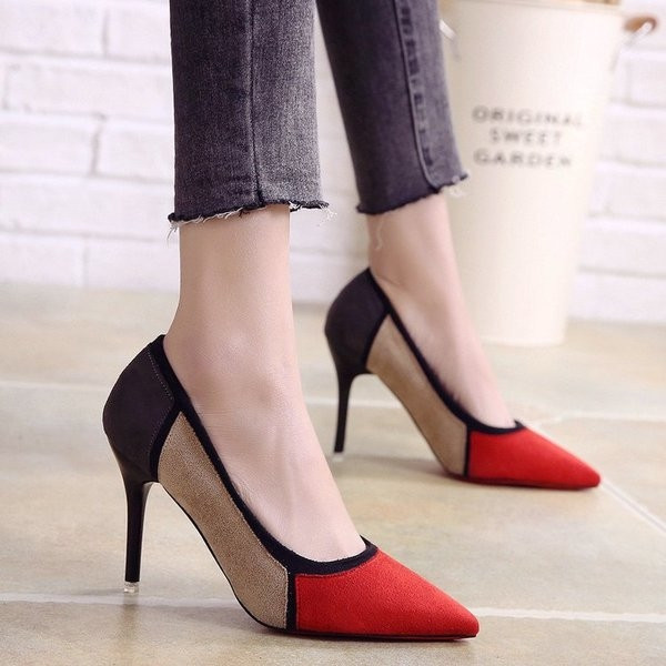 Pantofi eleganti de dama cu tocuri subtiri - mai multe culori