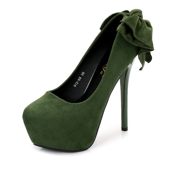 Pantofi de dama cu toc rotunjit - trei culori