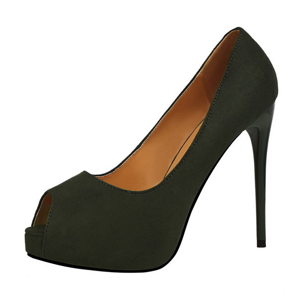 Stílusos női magas sarkú cipő nyílással - többféle színben