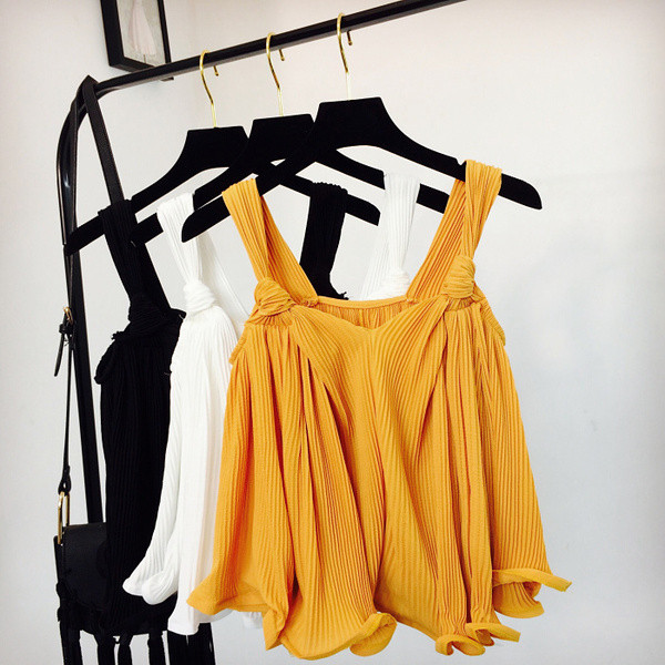 Maieu casual dama in stil liber, in negru, galben si alb