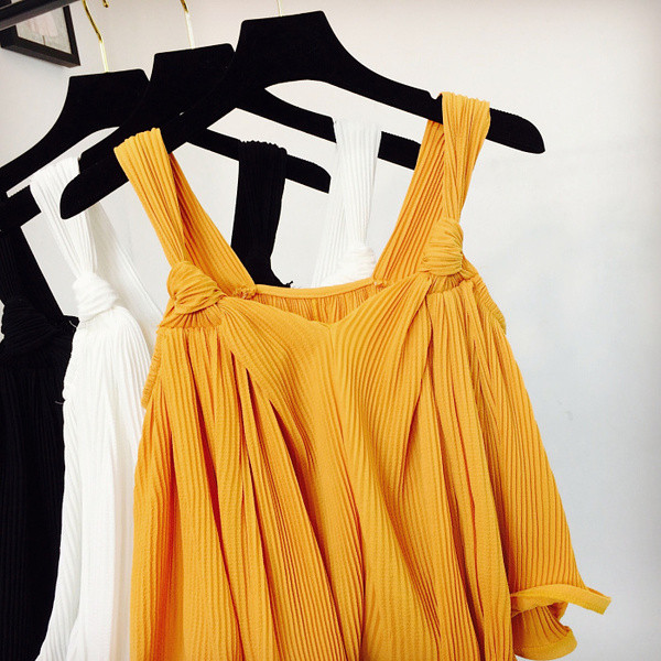 Maieu casual dama in stil liber, in negru, galben si alb