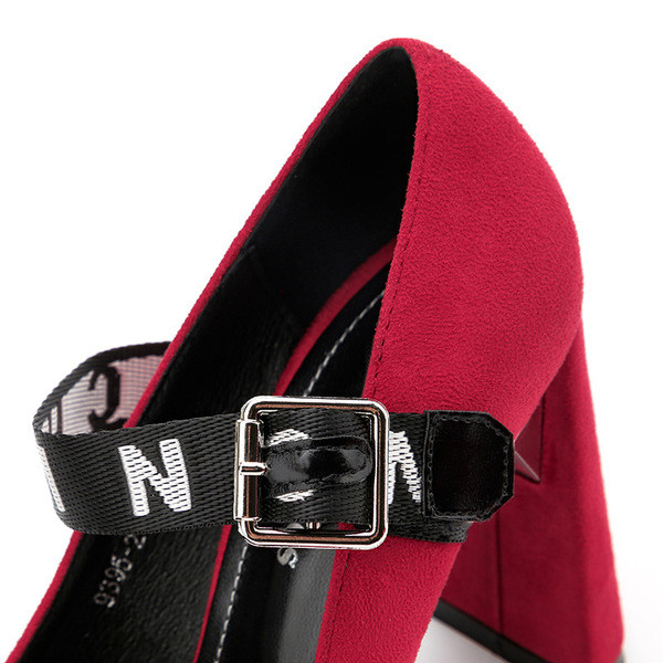 Pantofi de damă extravaganți cu toc cu curea - mai multe culori