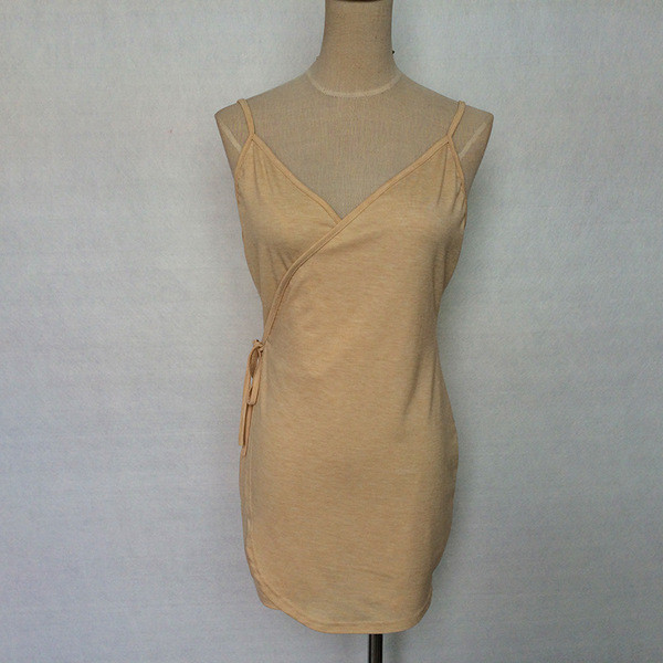 Salopeta de vara dama cu spate deschis si bretele subtiri in doua culori