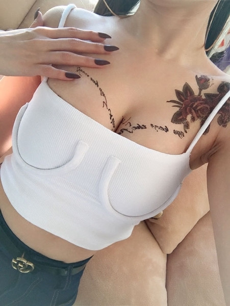 Maieu scurt de damă cu decor în trei culori