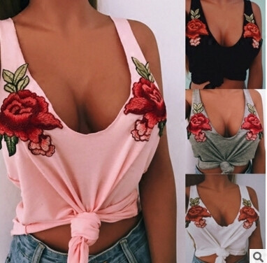 Maieu modern de dama in mai multe culori si broderie in motive florale