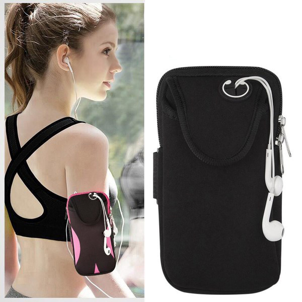 Husă sport pentru telefon cu autocolant mufă pentru căști