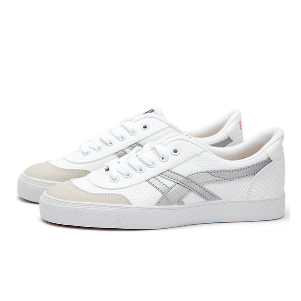 Adidași pentru bărbați cu talpă plată în culoarea albă