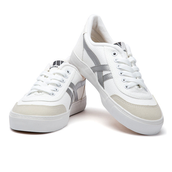 Adidași pentru bărbați cu talpă plată în culoarea albă