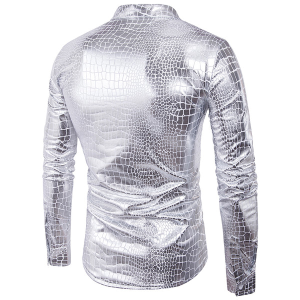 Cămașă modernă pentru bărbați în trei culori cu imitație de piele