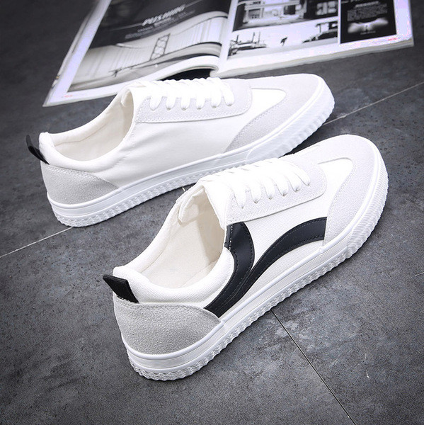 Adidași pentru bărbați în trei culori cu benzi laterale colorate