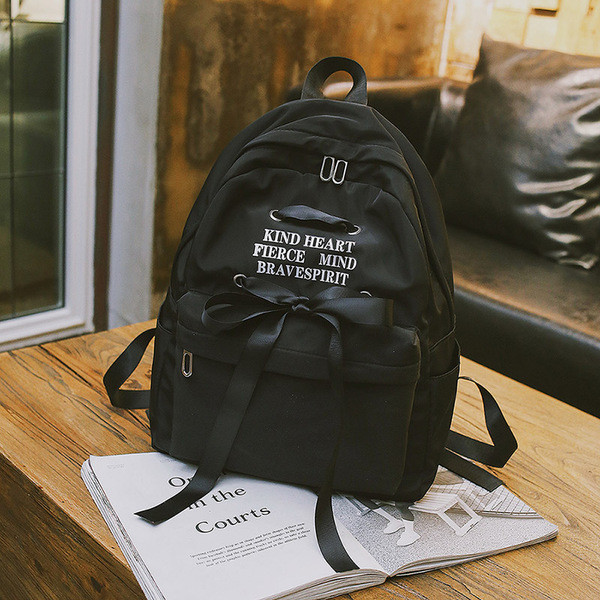 Rucsac de damă de zi cu zi cu inscripție și cravate în trei culori