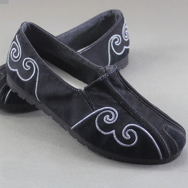 Mocasini casual din denim pentru barbati cu decor 3D