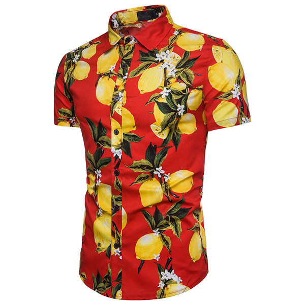 Cămașă casual bărbătească în trei culori cu imprimeu color