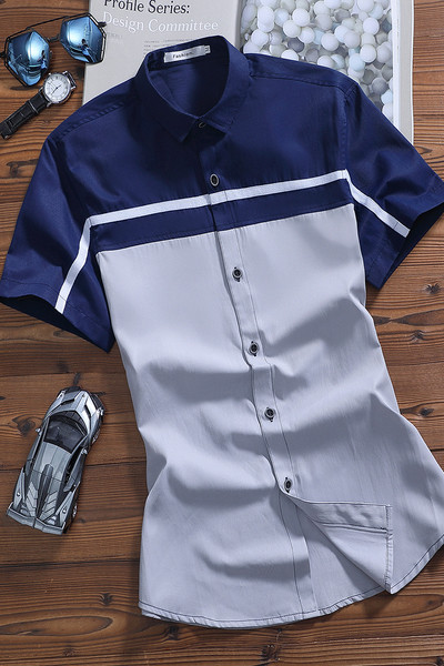 Cămașă de vară pentru bărbați cu mâneci scurte în diferite culori