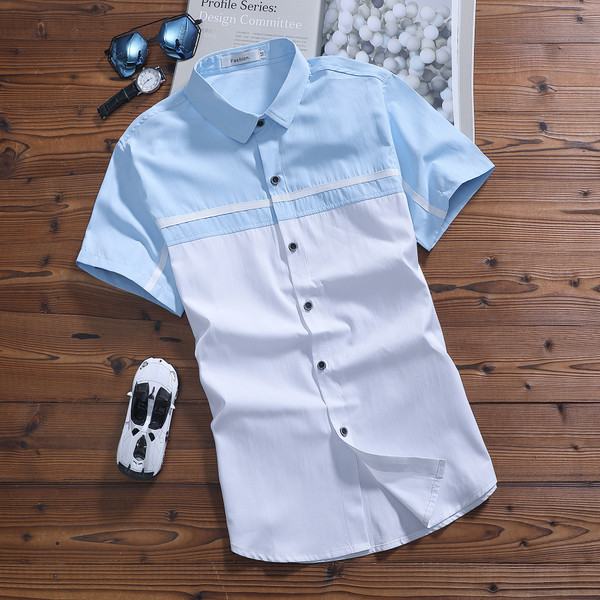 Cămașă de vară pentru bărbați cu mâneci scurte în diferite culori