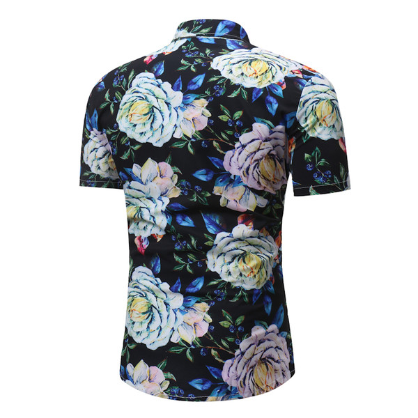 Cămașă casual de vară pentru bărbați cu model floral