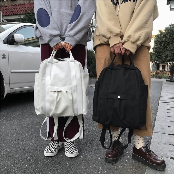 Rucsac casual dama in alb si negru