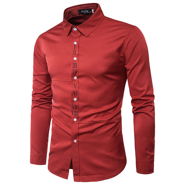 Cămașă elegantă pentru bărbați în mai multe culori cu inscripție