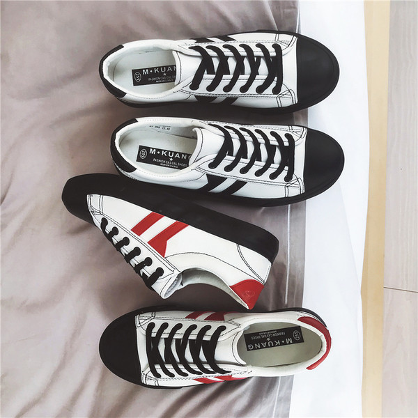 Tenisi moderni barbatesti din piele ecologica, tip adidasi