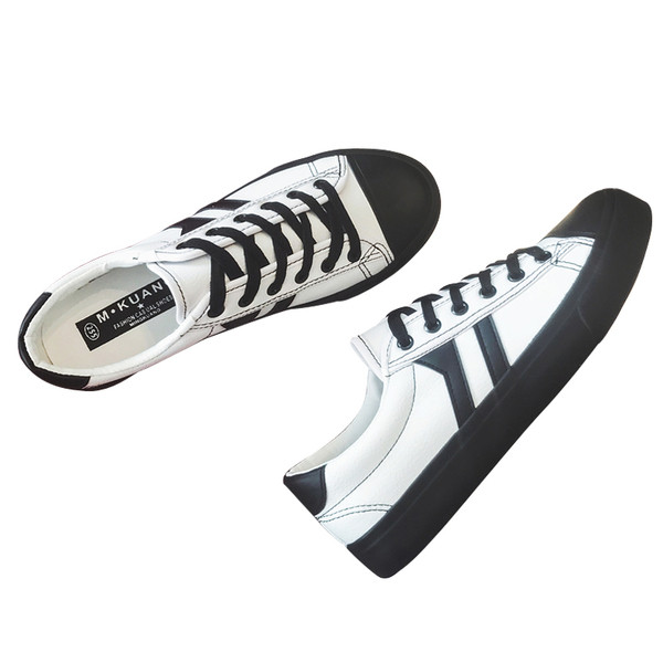 Tenisi moderni barbatesti din piele ecologica, tip adidasi