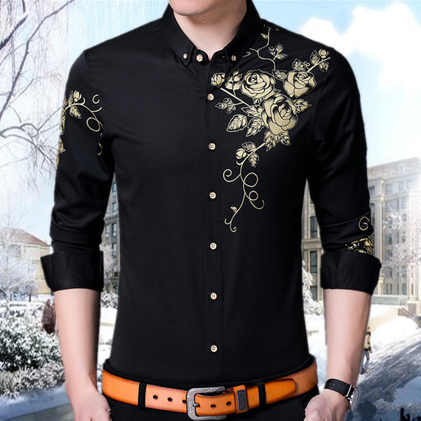 Cămașă de vară pentru bărbați cu mâneci lungi și scurte în diferite culori cu motive florale