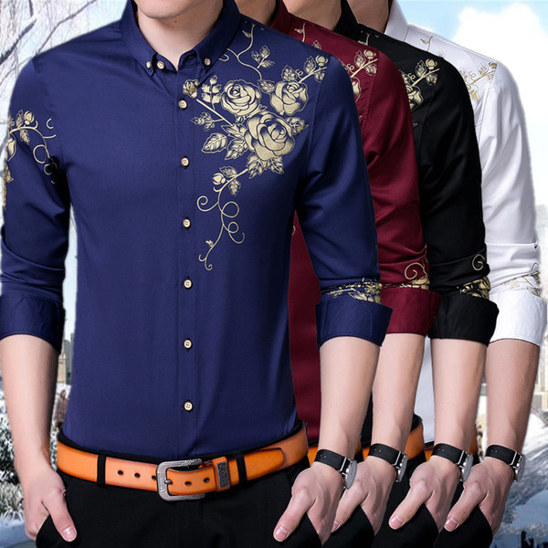 Cămașă de vară pentru bărbați cu mâneci lungi și scurte în diferite culori cu motive florale