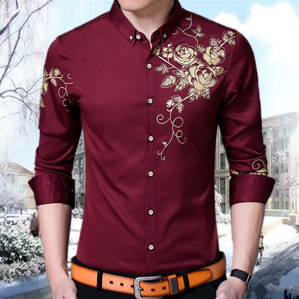 Cămașă de vară pentru bărbați cu mâneci lungi și scurte în diferite culori cu motive florale