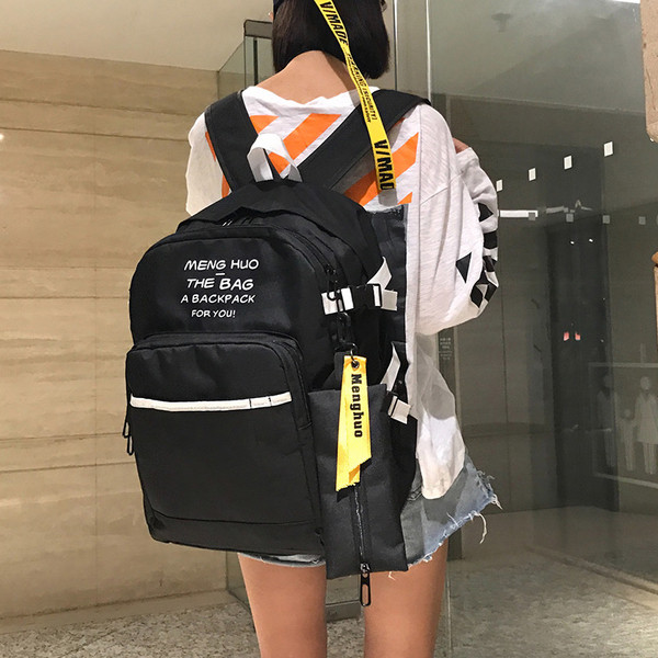 Rucsac casual de damă cu o inscripție - mai multe culori