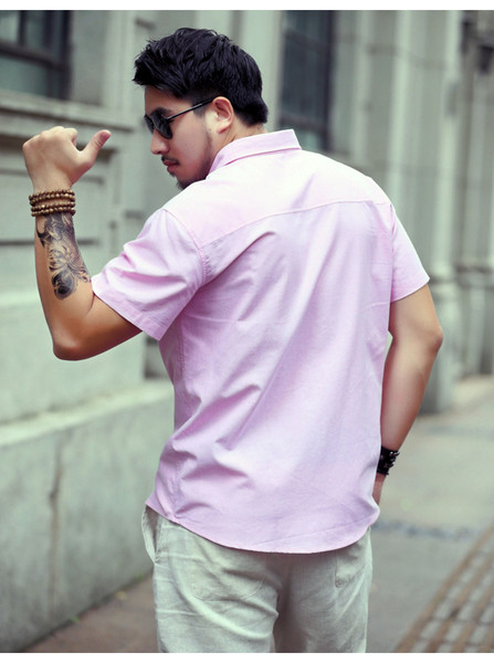 Cămașă casual bărbați cu mâneci scurte model larg