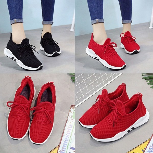 Tenisi dama casual din stofa cu talpa joasa in doua culori