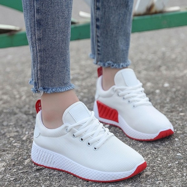 Maratoane sportive pentru femei în trei culori cu bocet colorat pe talpă