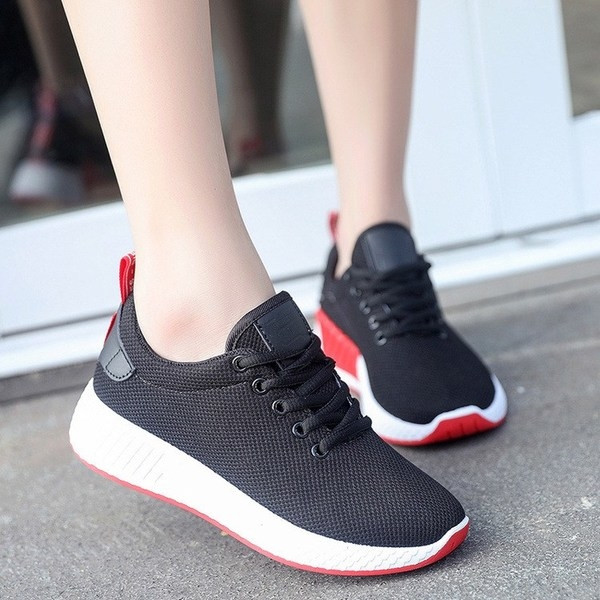 Maratoane sportive pentru femei în trei culori cu bocet colorat pe talpă