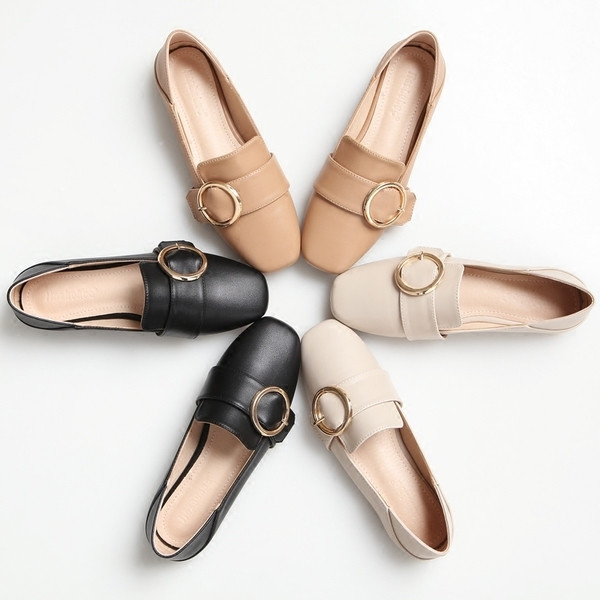 Pantofi de dama din piele ecologica cu decor metalic in trei culori