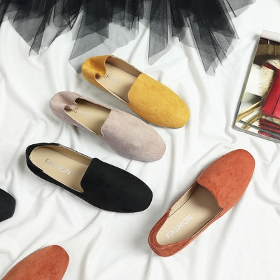 Pantofi de piele intoarsa curati de primavara in mai multe culori pentru doamne