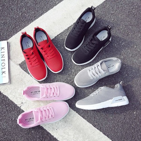 Adidași de vară pentru damă pe talpă plată în mai multe culori