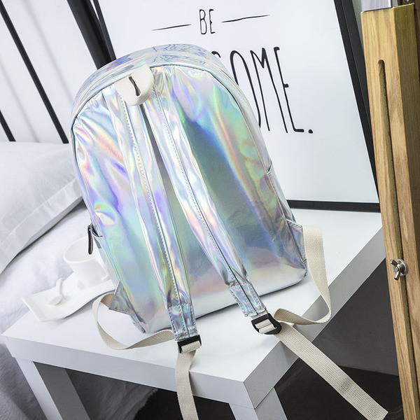 Rucsac elegant pentru femei, cu o inscripție cu un buzunar frontal cu fermoar - mai multe culori