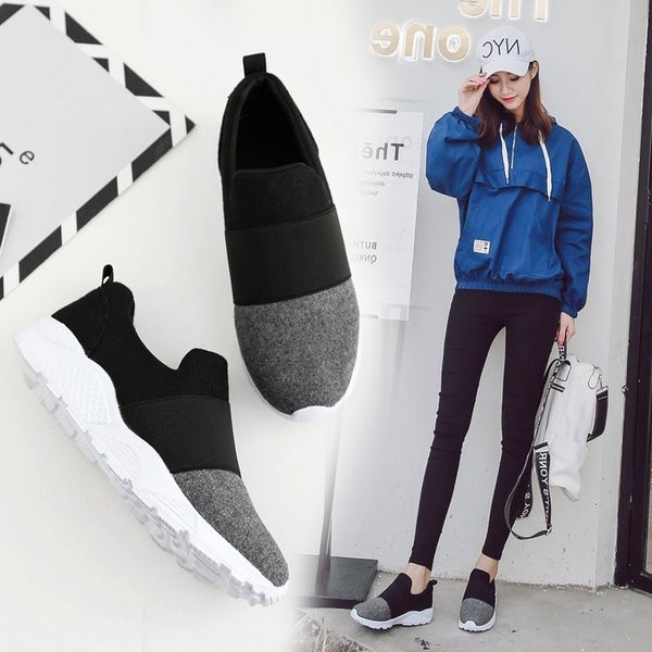 Adidași de vară damă pe talpă plată în două culori