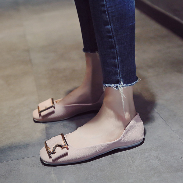 Pantofi casual din piele ecologica cu decor metalic in trei culori pentru doamne