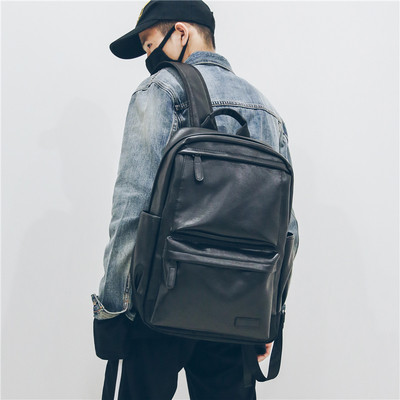Large men`s backpack made of eco leather - three colors