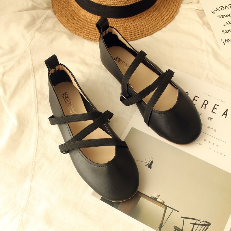 Pantofi casual de primavara cu bretele incrucisate in mai multe culori pentru doamne