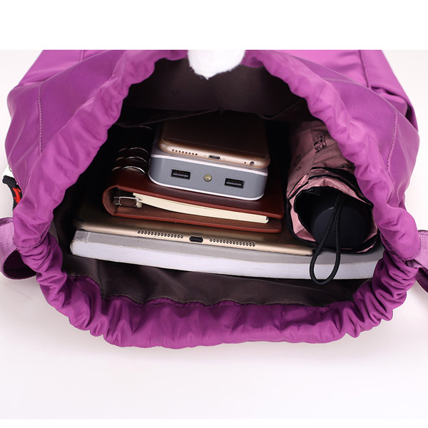 Rucsac sport dama cu buzunar frontal fara fermoar - mai multe culori