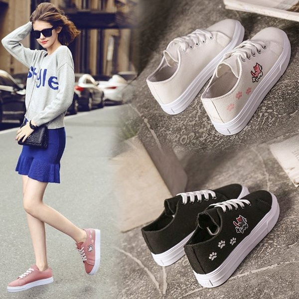 Női tornacipő három színben, mintával