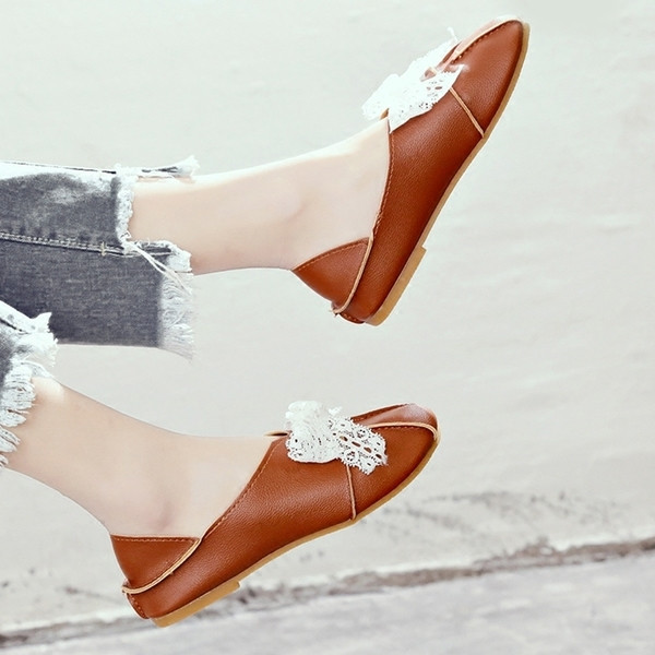 Pantofi de dama comozi cu decor cu panglica in trei culori, potriviti pentru utilizarea de zi cu zi