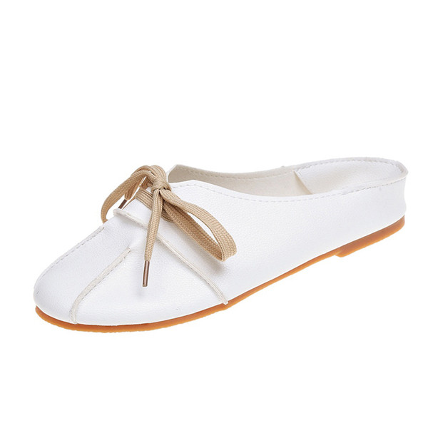 Pantofi de dama comozi cu decor cu panglica in trei culori, potriviti pentru utilizarea de zi cu zi