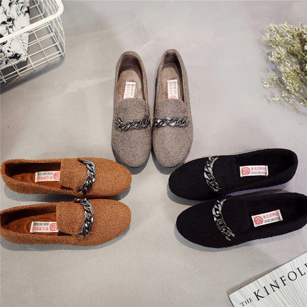 Pantofi de panza dama in trei culori cu element decorativ metalic