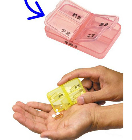 Organizator de pastile practic și confortabil de purtat pentru o săptămână